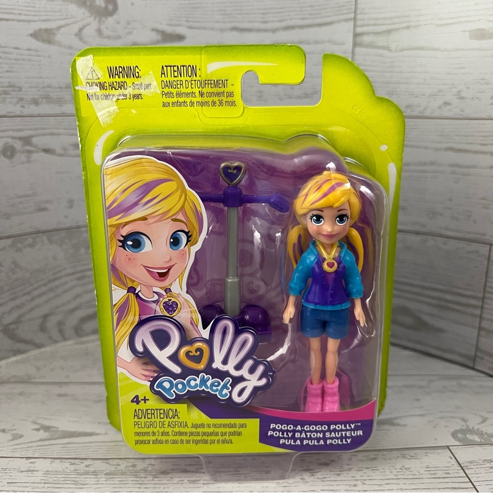 Mattel Polly Pocket Pogo-A-Gogo Polly Doll - Purple and Blue